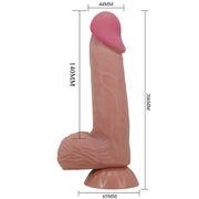 PRETTY LOVE - SLIDING SKIN SERIES REALISTISCHER DILDO MIT SCHIEBENDEM BRAUNEN HAUTSAUGNAPF 20,6 CM PRETTY LOVE HIGH GRADE