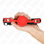 KINK - ROTER SILIKONBALL 4 CM KNEBEL 60 x 2 CM KINK COLLAR & GAG