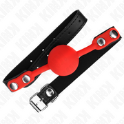 KINK - ROTER SILIKONBALL 4 CM KNEBEL 60 x 2 CM KINK COLLAR & GAG
