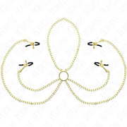 KINK - 4 Nippel- und Kitzlerklammern, verstellbar, Gold KINK NIPPLE GRIP