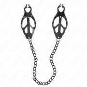 KINK - JAPANISCHE KLEEBLATT-NIPPELKLAMMERN MIT KETTE SCHWARZ 30 CM KINK NIPPLE GRIP