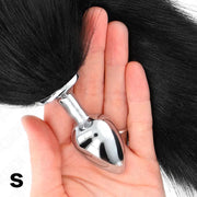 KINK - ANAL PLUG GRÖSSE S 7 X 3 CM MIT KUNSTSTOFFSCHWANZ 40 CM SCHWARZ KINK PLEASURE PLUGS