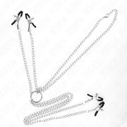 KINK - 4 Nippel- und Kitzlerklammern verstellbar, silber KINK NIPPLE GRIP