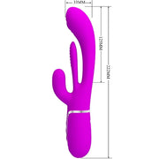 PRETTY LOVE - SHANIA TRIPLE RABBIT VIBRATOR MULTIFUNKTIONS-ROSA PRETTY LOVE FLIRTATION