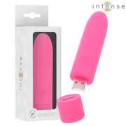 INTENSE - SYMONE USB WIEDERAUFLADBARER VIBRIERENDER BULLET 8 VIBRATIONEN ROSA 10 X 2,2 CM INTENSE FUN