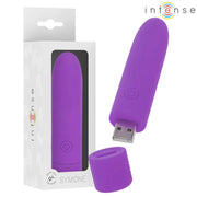 INTENSE - SYMONE USB WIEDERAUFLADBARER VIBRIERENDER BULLET 8 VIBRATIONEN LILA 10 X 2,2 CM INTENSE FUN