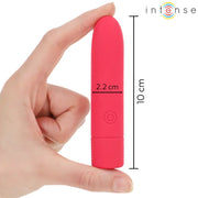INTENSE - SYMONE USB WIEDERAUFLADBARER VIBRIERENDER BULLET 8 VIBRATIONEN ROT 10 X 2,2 CM INTENSE FUN