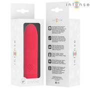 INTENSE - SYMONE USB WIEDERAUFLADBARER VIBRIERENDER BULLET 8 VIBRATIONEN ROT 10 X 2,2 CM INTENSE FUN