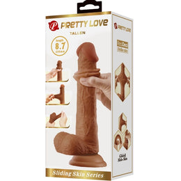 PRETTY LOVE - GROSSER REALISTISCHER DILDO 22 CM BRAUN PRETTY LOVE