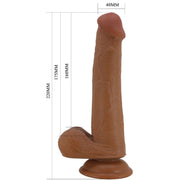 PRETTY LOVE - GROSSER REALISTISCHER DILDO 22 CM BRAUN PRETTY LOVE