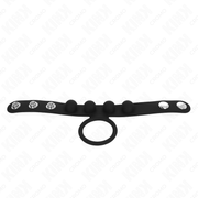 KINK - LEDER PENISRING 3,5 CM MIT DRUCKVERSCHLUSS 23 X 2 CM KINK RING POWER
