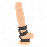 KINK - DREIFACH LEDER PENISRING MIT DRUCKVERSCHLUSS KINK RING POWER