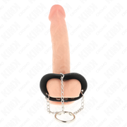 KINK - PENISRING 4 CM KETTE 7 CM METALL MIT LEDERGURTE KINK RING POWER