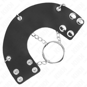KINK - PENISRING 4 CM KETTE 7 CM METALL MIT LEDERGURTE KINK RING POWER