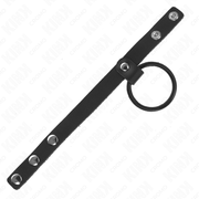 KINK - PENISRING AUS SILIKON 3,8 CM UND HODENTEIL AUS LEDER 22 X 1,5 CM KINK RING POWER
