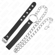 KINK - PENISRING AUS LEDER MIT RIEMEN 21,5 X 2 CM UND METALLKETTE 60 CM KINK RING POWER