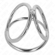 KINK - DREIFACH CHROM METALL PENISRING 3,2 CM BIS 4,5 CM KINK RING POWER