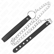 KINK - PENISRING AUS LEDER 21,5 X 2 CM MIT 60 CM METALLKETTE UND LEDERBAND KINK RING POWER