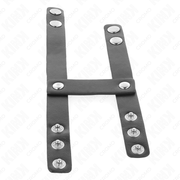 KINK - VERSTELLBARER DOPPELTER PENISRING AUS LEDER KINK RING POWER