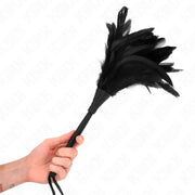 KINK - BLACK MAIDS HORNFORM TICKLE HÜHNERFEDERN 36 CM KINK IMPACT & TOUCH