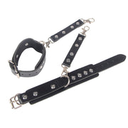 SUBBLIME - 953690 HANDSCHELLEN MIT BONDAGE-GÜRTEL SCHWARZ EINE GRÖSSE SUBBLIME FETISH