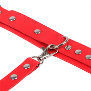 SUBBLIME - 953706 HANDSCHELLEN MIT BONDAGE-GÜRTEL ROT EINE GRÖSSE SUBBLIME FETISH