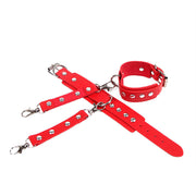 SUBBLIME - 953706 HANDSCHELLEN MIT BONDAGE-GÜRTEL ROT EINE GRÖSSE SUBBLIME FETISH