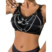 SUBBLIME - 953713 PUNK BONDAGE GÜRTEL METALLSCHNALLE SCHWARZ EINE GRÖSSE SUBBLIME FETISH