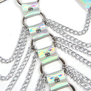 SUBBLIME - 953737 BRUSTGURT MIT RINGEN UND KETTEN SILBER EINE GRÖSSE SUBBLIME FETISH