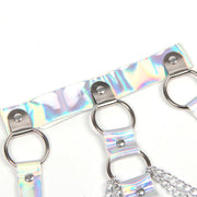 SUBBLIME - 953737 BRUSTGURT MIT RINGEN UND KETTEN SILBER EINE GRÖSSE SUBBLIME FETISH