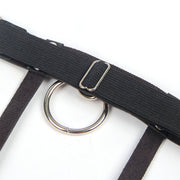 SUBBLIME - 953744 VERSTELLBARES PUNK-STRUMPFHOSE AUS LEDER SCHWARZ EINE GRÖSSE SUBBLIME FETISH