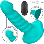 INTENSE - BUFFY VIBRATOR GRÖSSE S SPIRALE DESIGN 10 VIBRATIONEN BLAU FERNBEDIENUNG INTENSE FUN