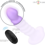 INTENSE - BRENDA VIBRATOR GRÖSSE M SPIRALDESIGN 10 VIBRATIONEN LILA FERNBEDIENUNG INTENSE FUN