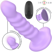 INTENSE - BRENDA VIBRATOR GRÖSSE M SPIRALDESIGN 10 VIBRATIONEN LILA FERNBEDIENUNG INTENSE FUN
