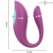 INTENSE - ANNIE U-FÖRMIGER VIBRATOR UND STIMULATOR LILA FERNBEDIENUNG INTENSE COUPLES TOYS