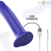 INTENSE - VICTORIA VIBRATOR MIT SAUGNÄPFEN 10 VIBRATIONEN DUNKELBLAU FERNBEDIENUNG INTENSE FUN