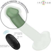 INTENSE - BECCA VIBRATOR MIT SAUGNÄPFEN 10 VIBRATIONEN GRÜN FERNBEDIENUNG INTENSE FUN