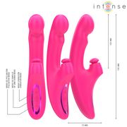 INTENSE - EMI VIBRATOR 13,5 CM MULTIFUNKTION 3 IN 1 10 VIBRATIONEN ROSA INTENSE FUN