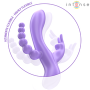 INTENSE - MIKO DREIFACH-VIBRATOR RABBIT & STIMULATOR & ANAL 7 VIBRATIONEN LILA INTENSE FUN