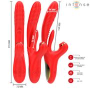 INTENSE - KAROL MULTIFUNKTIONSVIBRATOR STOSS & STIMULATION & STIMULIERENDE WELLEN ROT INTENSE FUN