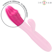 INTENSE - IVY FLEXIBLER VIBRATOR 10 VIBRATIONEN MIT STIMULIERENDER ZUNGE ROSA INTENSE FUN