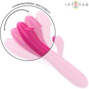 INTENSE - IVY FLEXIBLER VIBRATOR 10 VIBRATIONEN MIT STIMULIERENDER ZUNGE ROSA INTENSE FUN