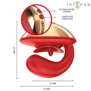 INTENSE - MARIAH VIBRATOR & STIMULATOR IN U-FORM 10 VIBRATIONEN ROT INTENSE FUN