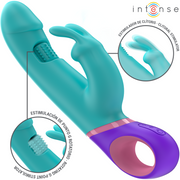 INTENSE - MONICA RABBIT VIBRATOR MIT ROTIERENDEM G-SPOT-STIMULATOR BLAU INTENSE FUN