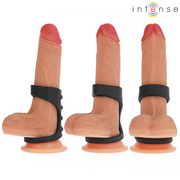 INTENSE - THEO DOPPELTER PENISRING AUS SILIKON SCHWARZ MODELL 3 INTENSE COUPLES TOYS