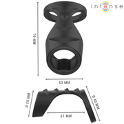 INTENSE - THEO DOPPELTER PENISRING AUS SILIKON SCHWARZ MODELL 3 INTENSE COUPLES TOYS