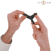 INTENSE - CARSON DOPPELTER PENISRING AUS SILIKON SCHWARZ MODELL 4 INTENSE COUPLES TOYS