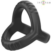 INTENSE - CARSON DOPPELTER PENISRING AUS SILIKON SCHWARZ MODELL 4 INTENSE COUPLES TOYS