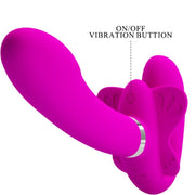 PRETTY LOVE - VALERIE DOPPEL-STRAP-ON-VIBRATOR 12 VIBRATIONEN LILA PRETTY LOVE