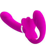 PRETTY LOVE - VALERIE DOPPEL-STRAP-ON-VIBRATOR 12 VIBRATIONEN LILA PRETTY LOVE